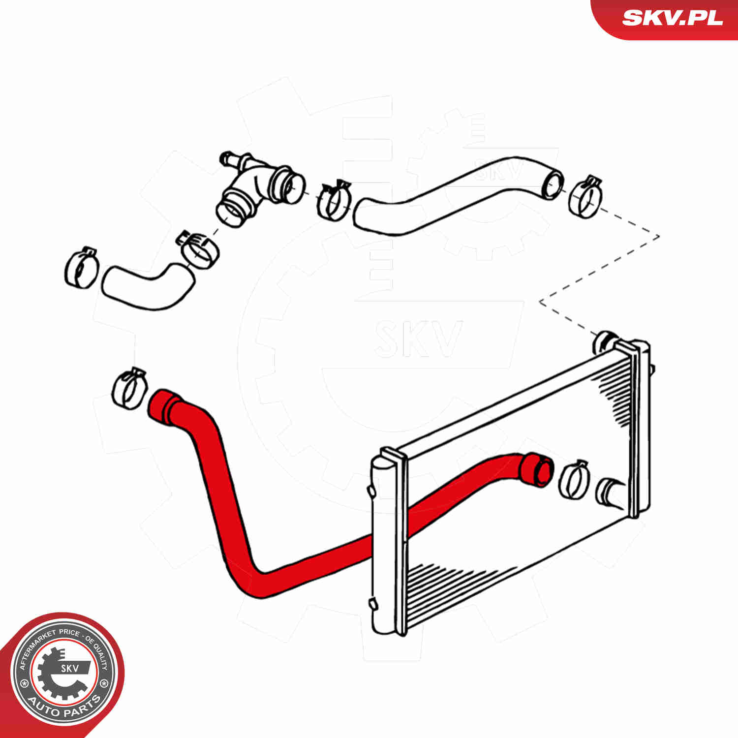 Radiator Hose - 24SKV317 ESEN SKV