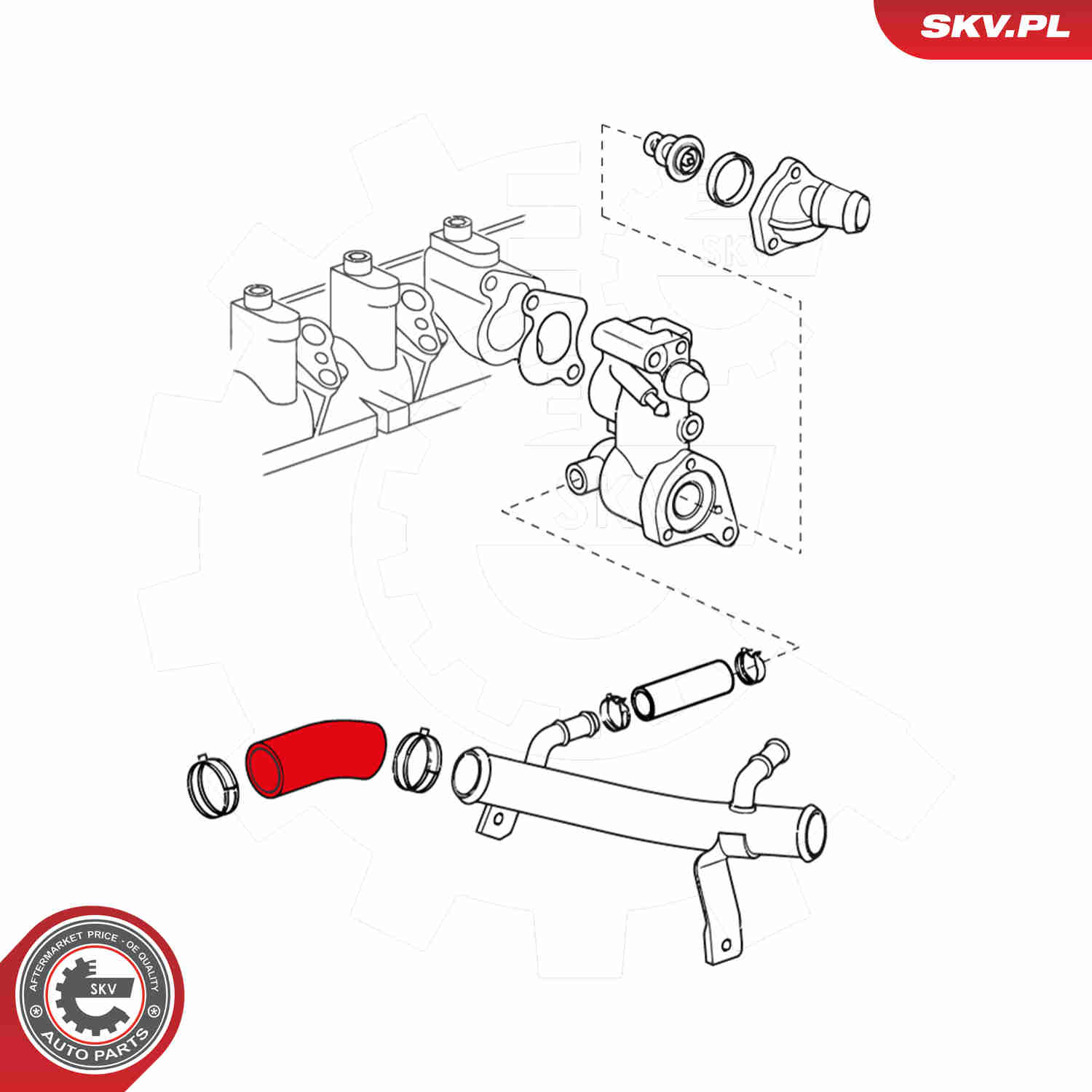 Radiator Hose - 24SKV332 ESEN SKV