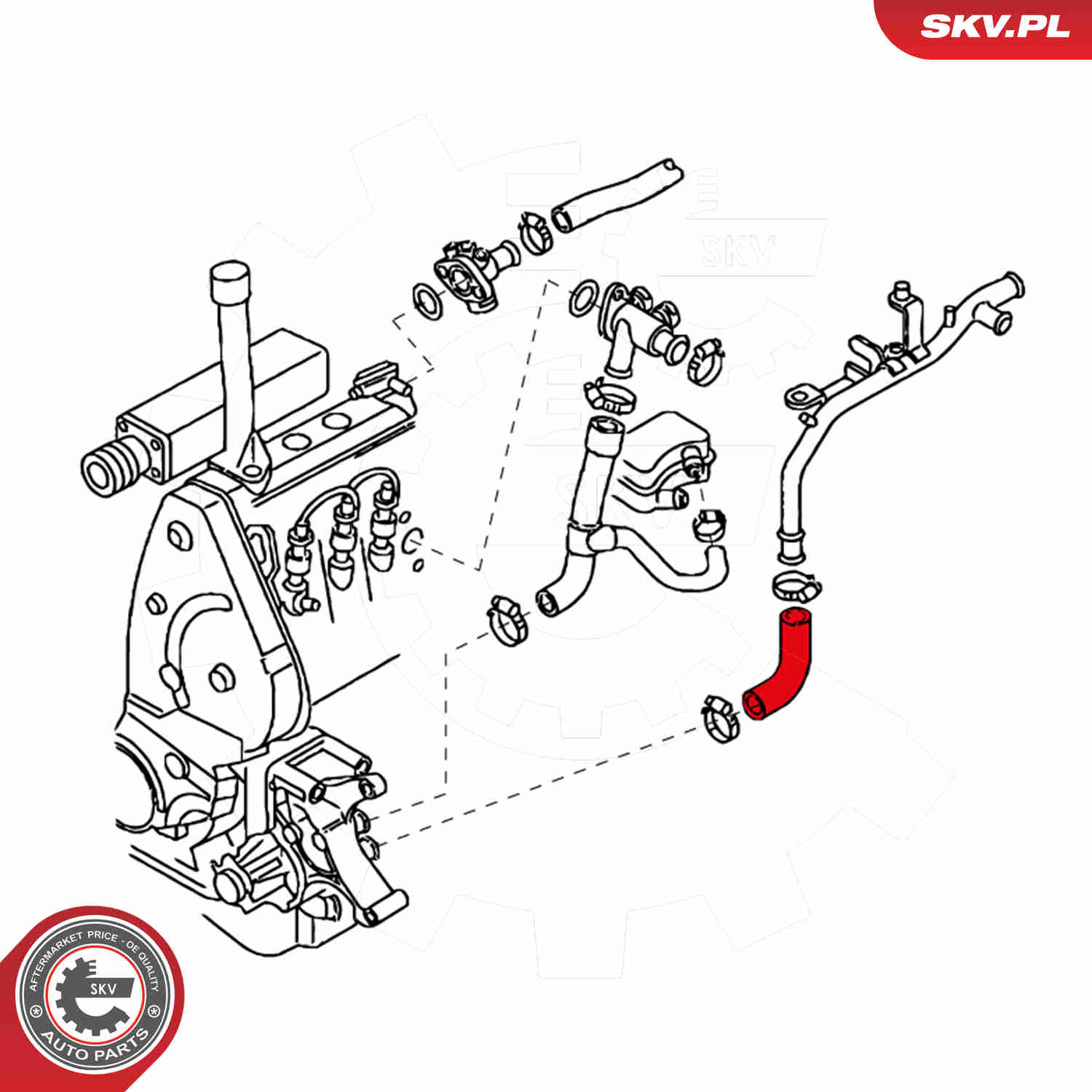 Radiator Hose - 24SKV364 ESEN SKV