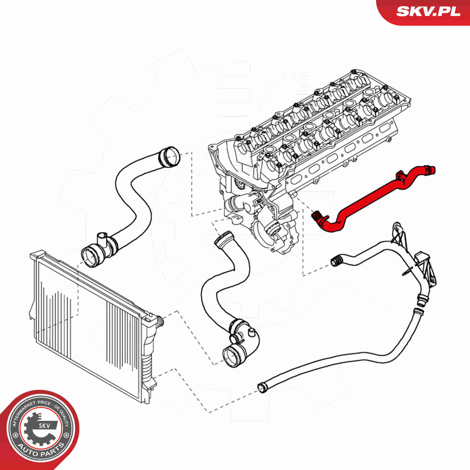 Radiator Hose - 24SKV377 ESEN SKV