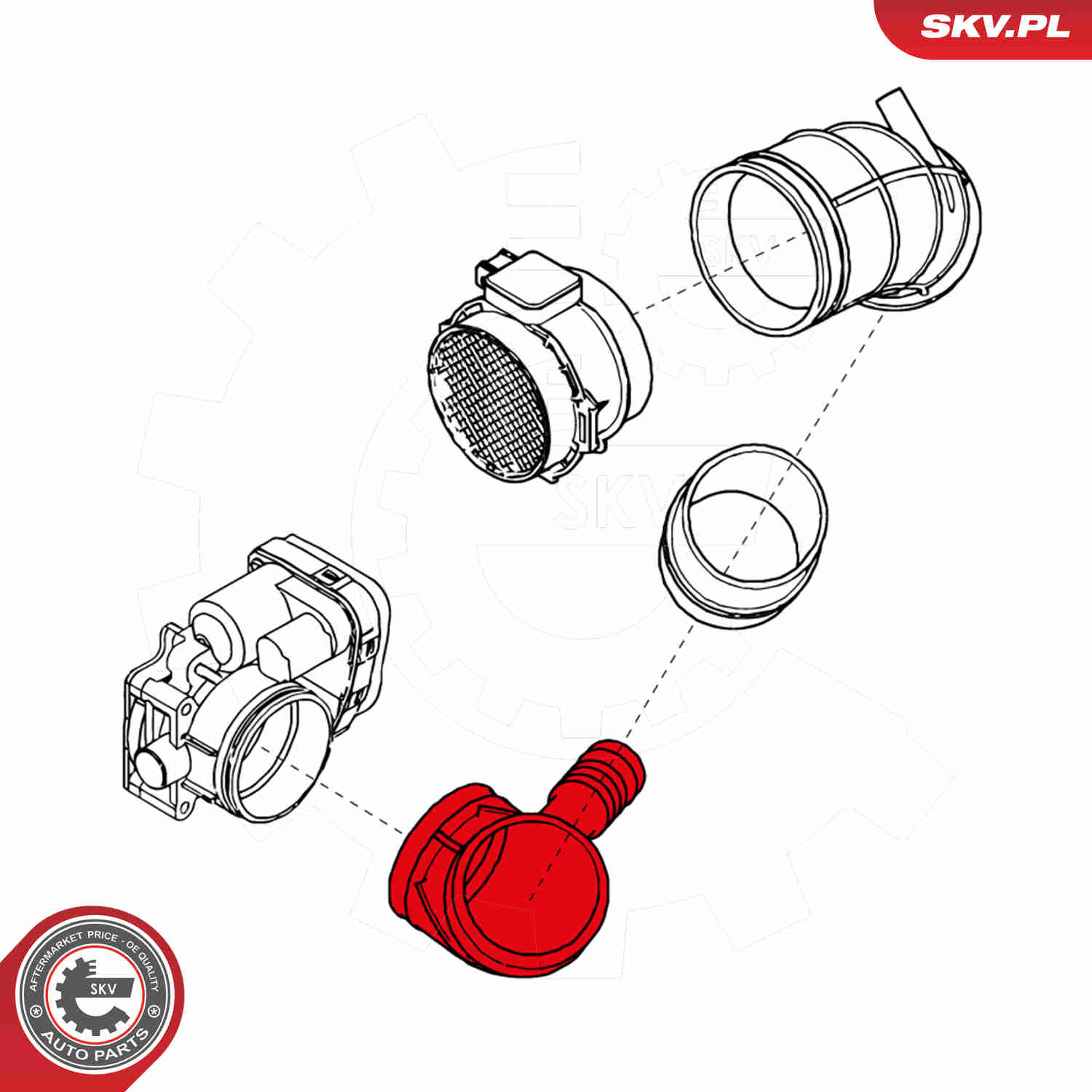 Intake Hose, air filter - 24SKV480 ESEN SKV