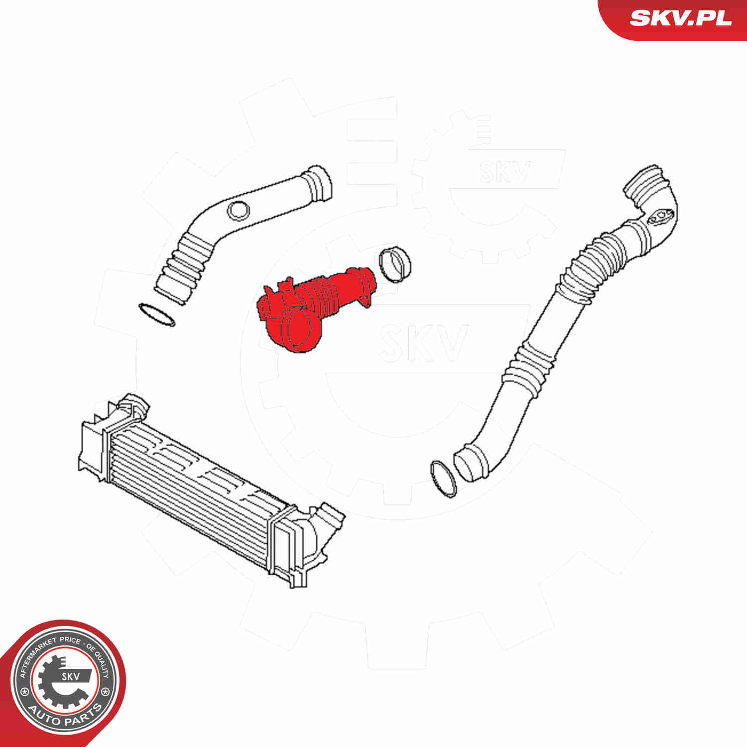 Intake Hose, air filter - 24SKV496 ESEN SKV