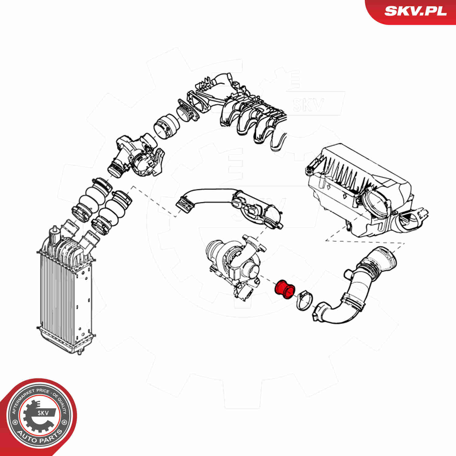 Intake Hose, air filter - 24SKV498 ESEN SKV