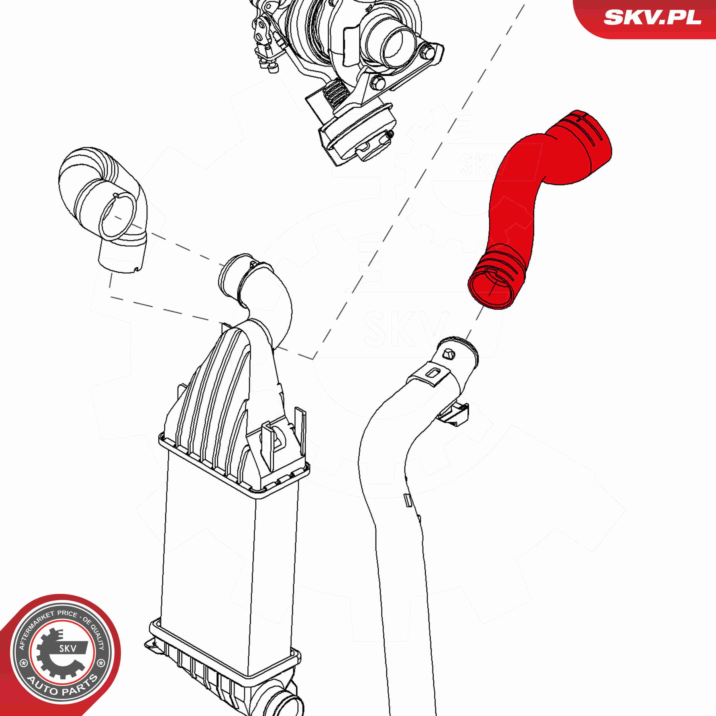 Charger Air Hose - 24SKV681 ESEN SKV