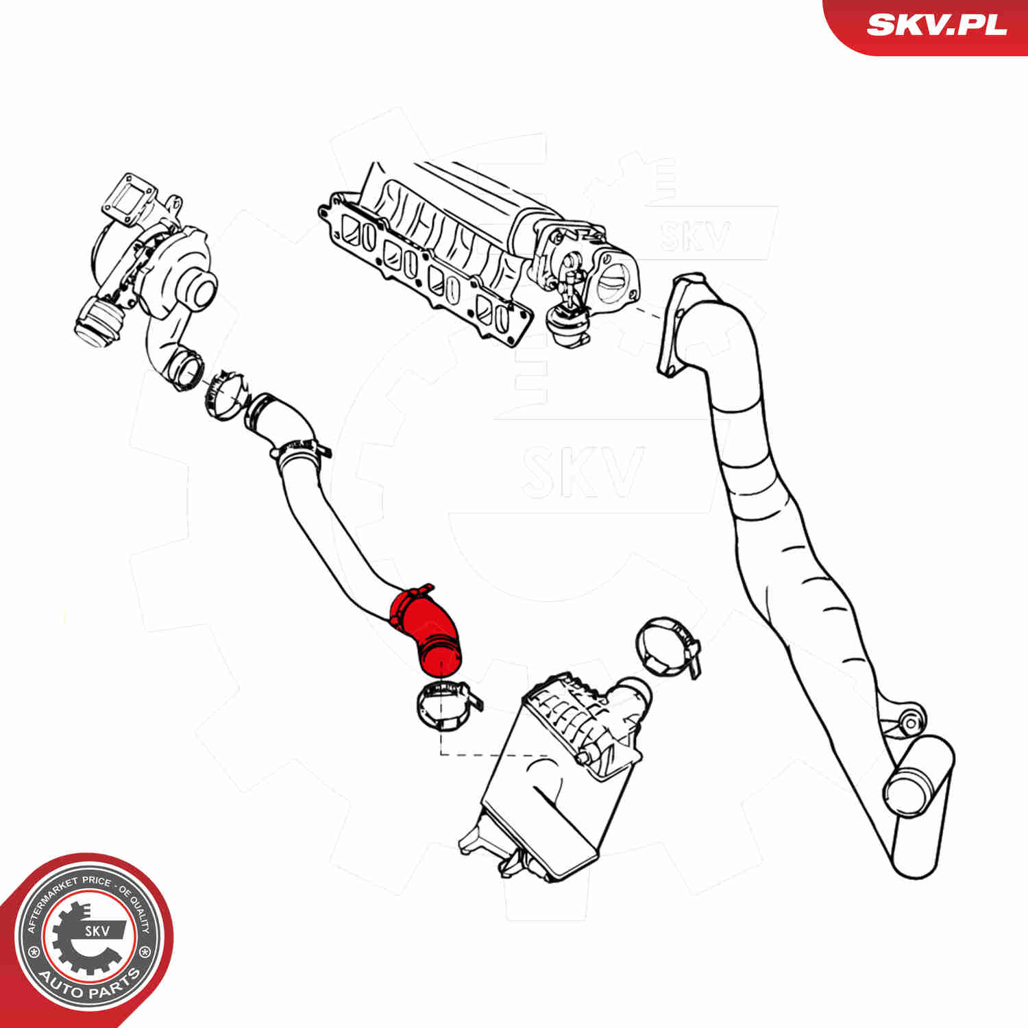 Charger Air Hose - 24SKV844 ESEN SKV