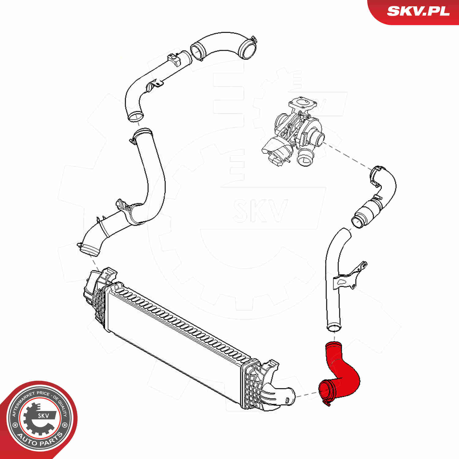 Charger Air Hose - 43SKV071 ESEN SKV