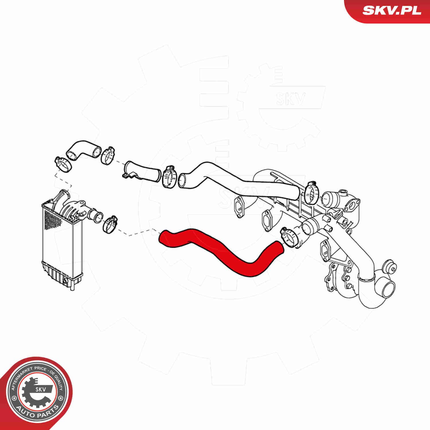 Charger Air Hose - 43SKV076 ESEN SKV