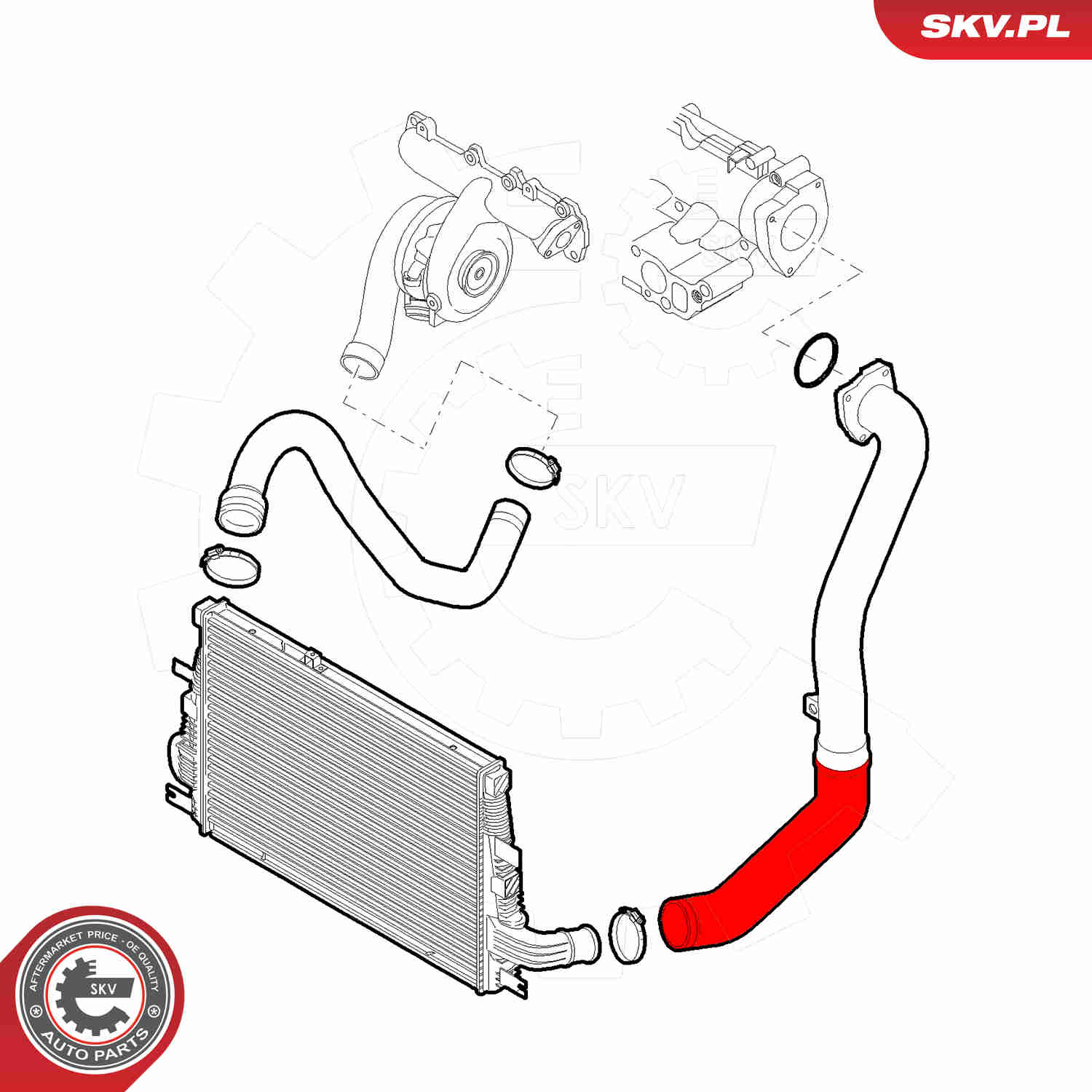 Charger Air Hose - 43SKV194 ESEN SKV