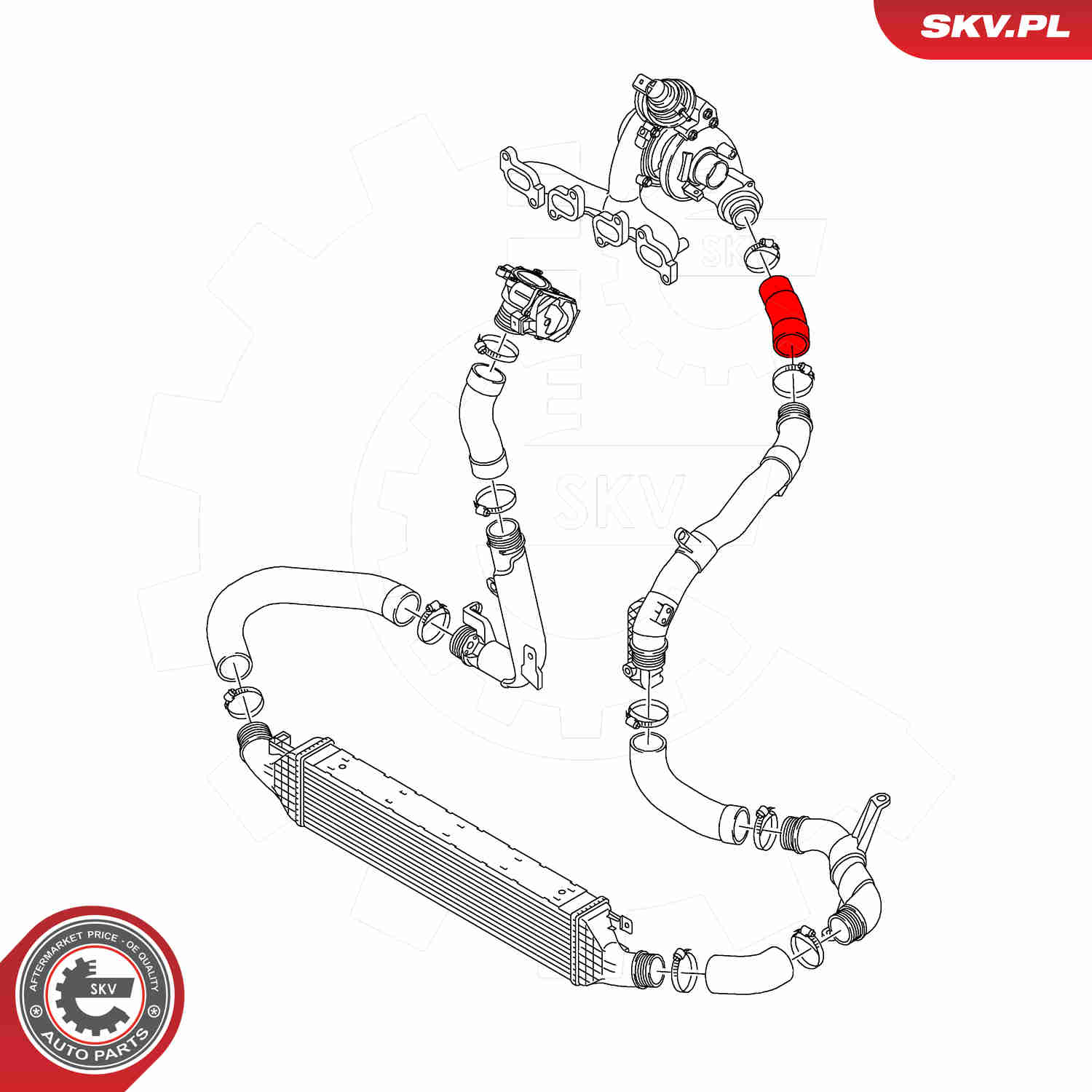 Charger Air Hose - 43SKV215 ESEN SKV