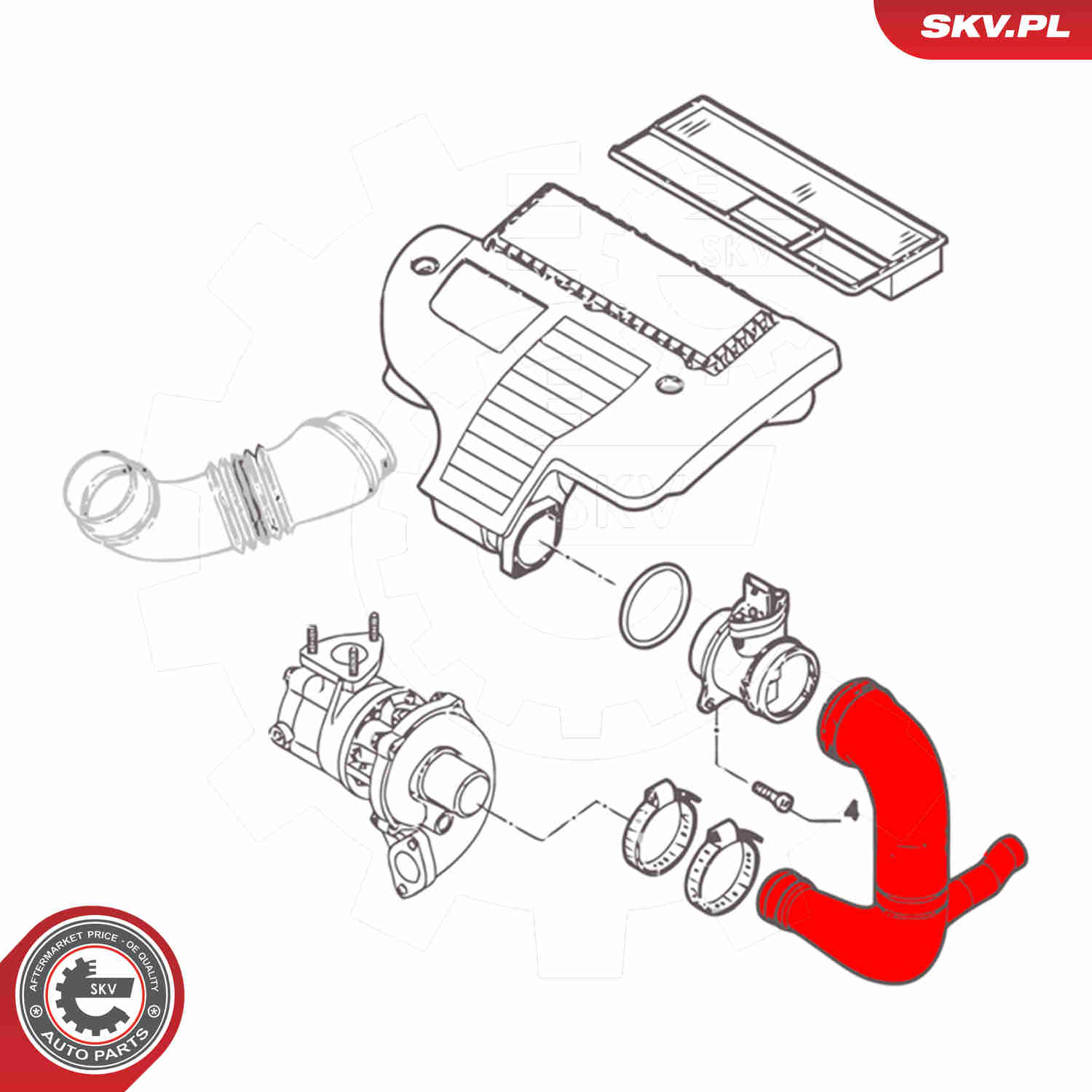 Charger Air Hose - 43SKV226 ESEN SKV