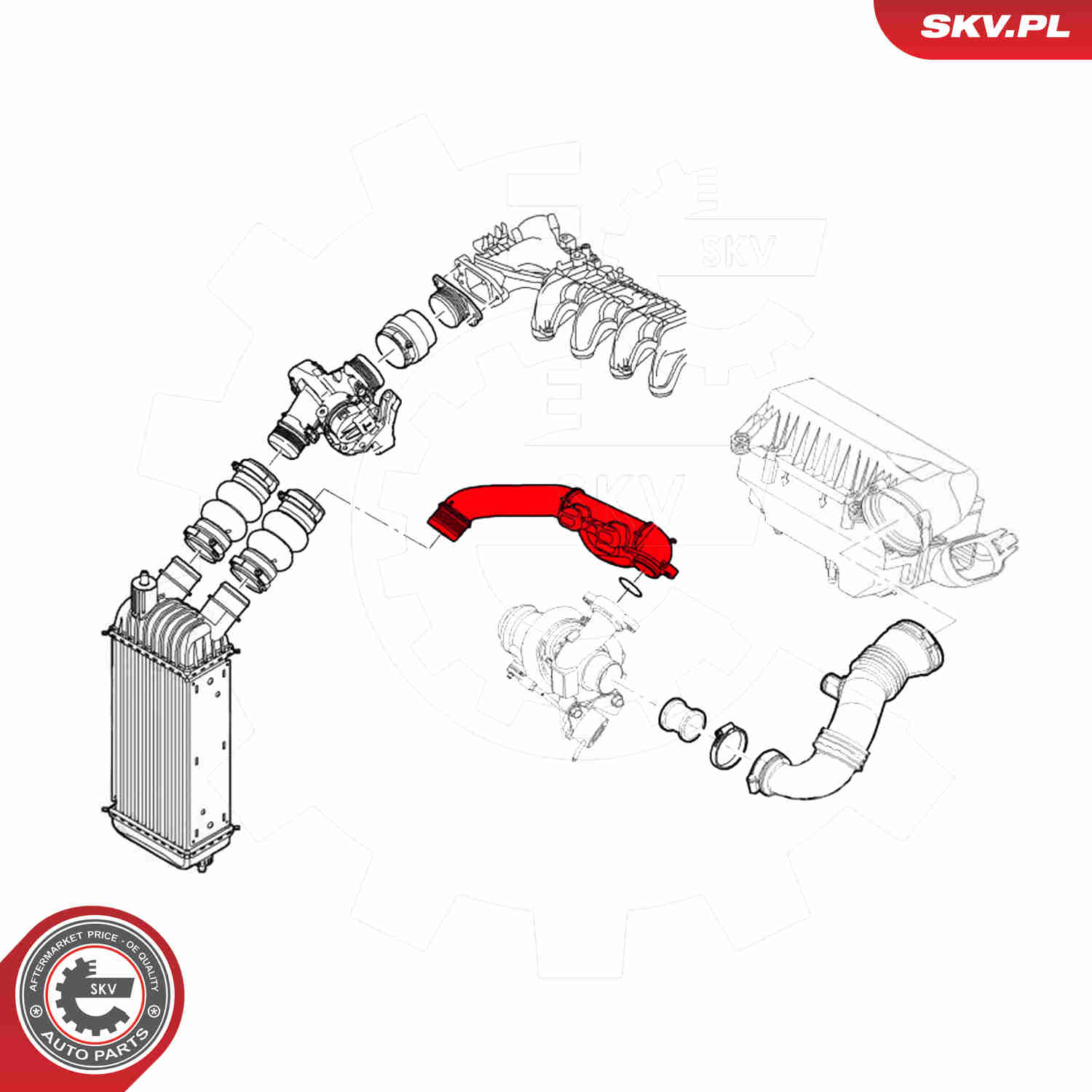 Charger Air Hose - 43SKV317 ESEN SKV