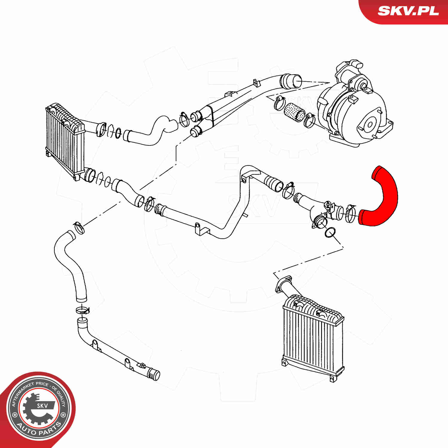 Charger Air Hose - 43SKV464 ESEN SKV