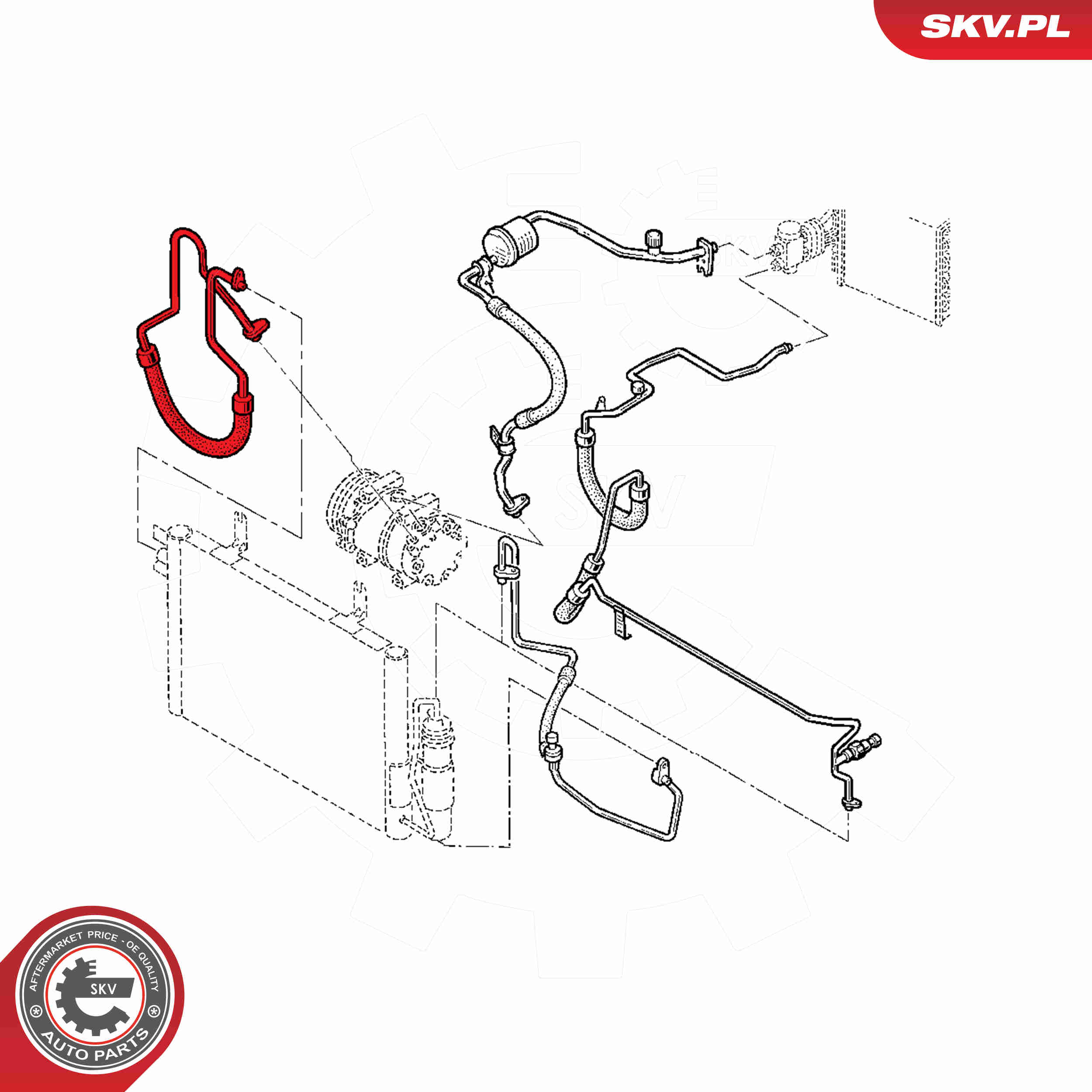 High Pressure Line, air conditioning - 43SKV523 ESEN SKV