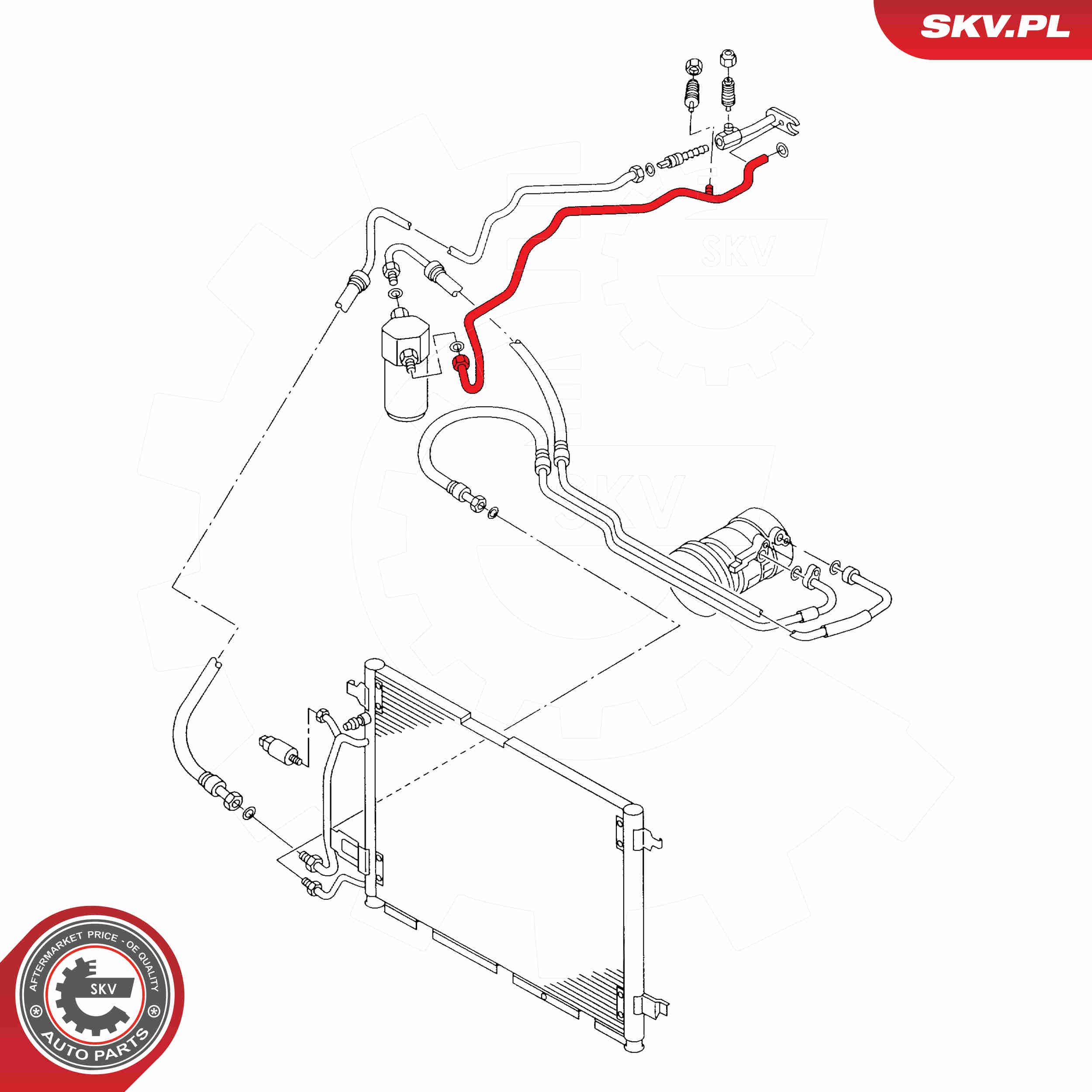 High-/Low Pressure Line, air conditioning - 43SKV567 ESEN SKV