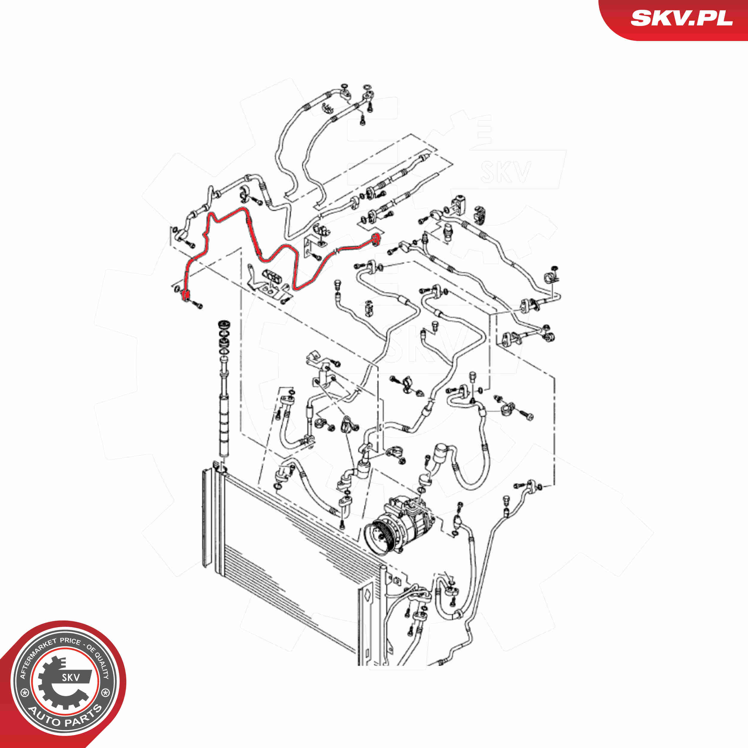 High-/Low Pressure Line, air conditioning - 43SKV580 ESEN SKV