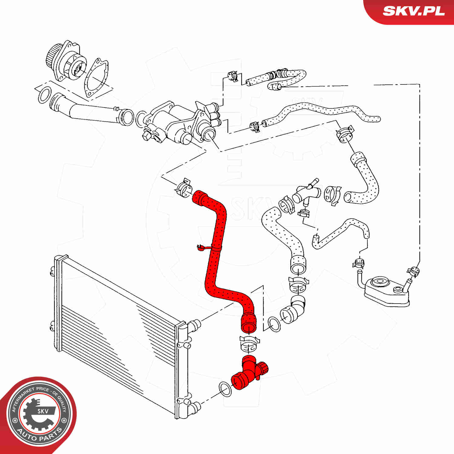 Coolant Tube - 43SKV608 ESEN SKV