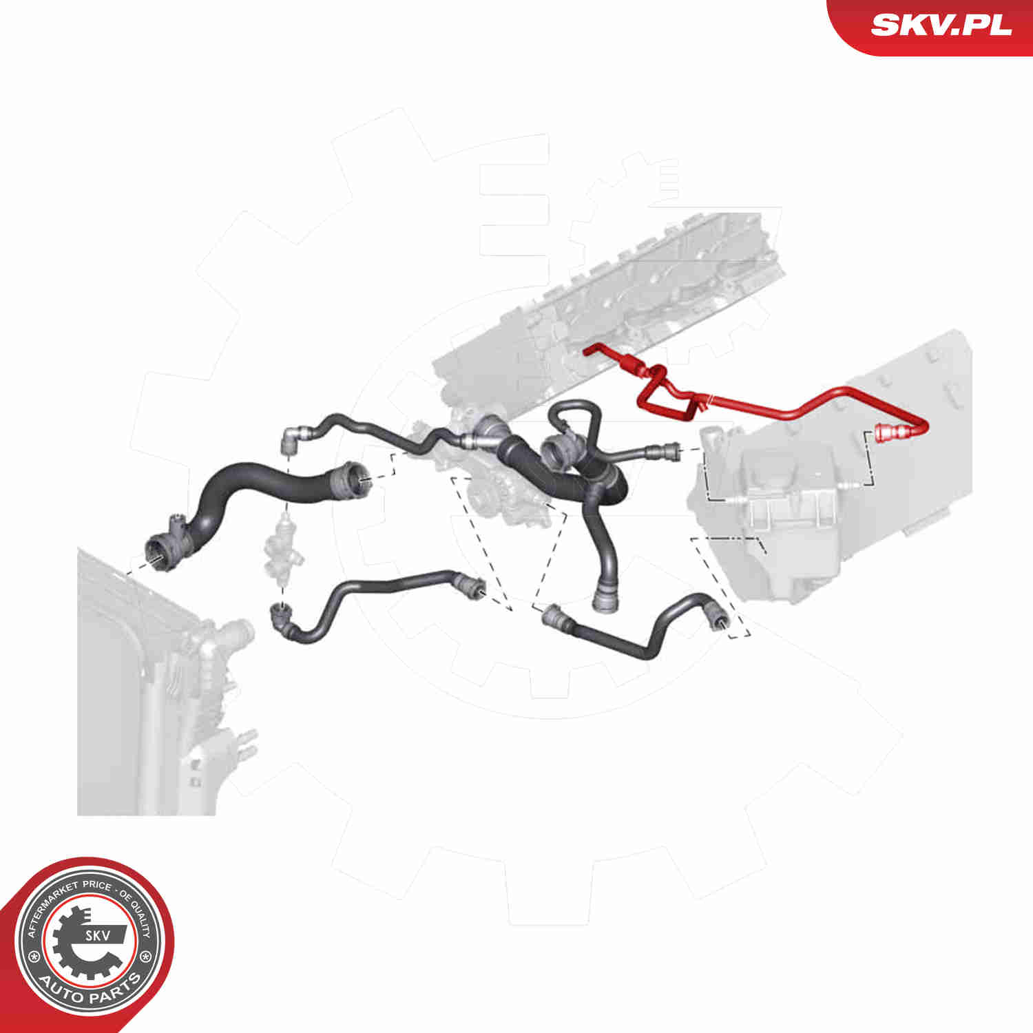 Radiator Hose - 43SKV742 ESEN SKV