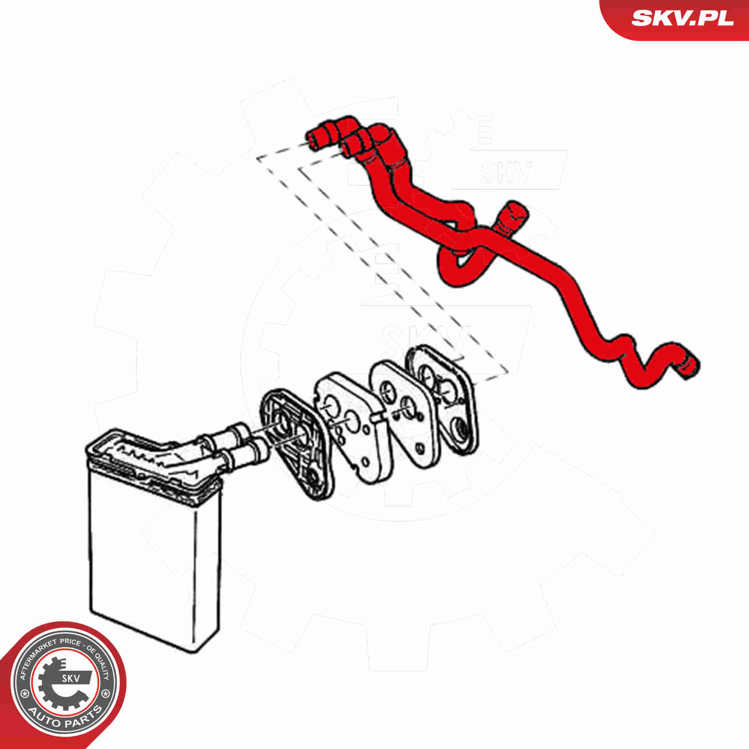 Hose, heat exchange heating - 43SKV806 ESEN SKV
