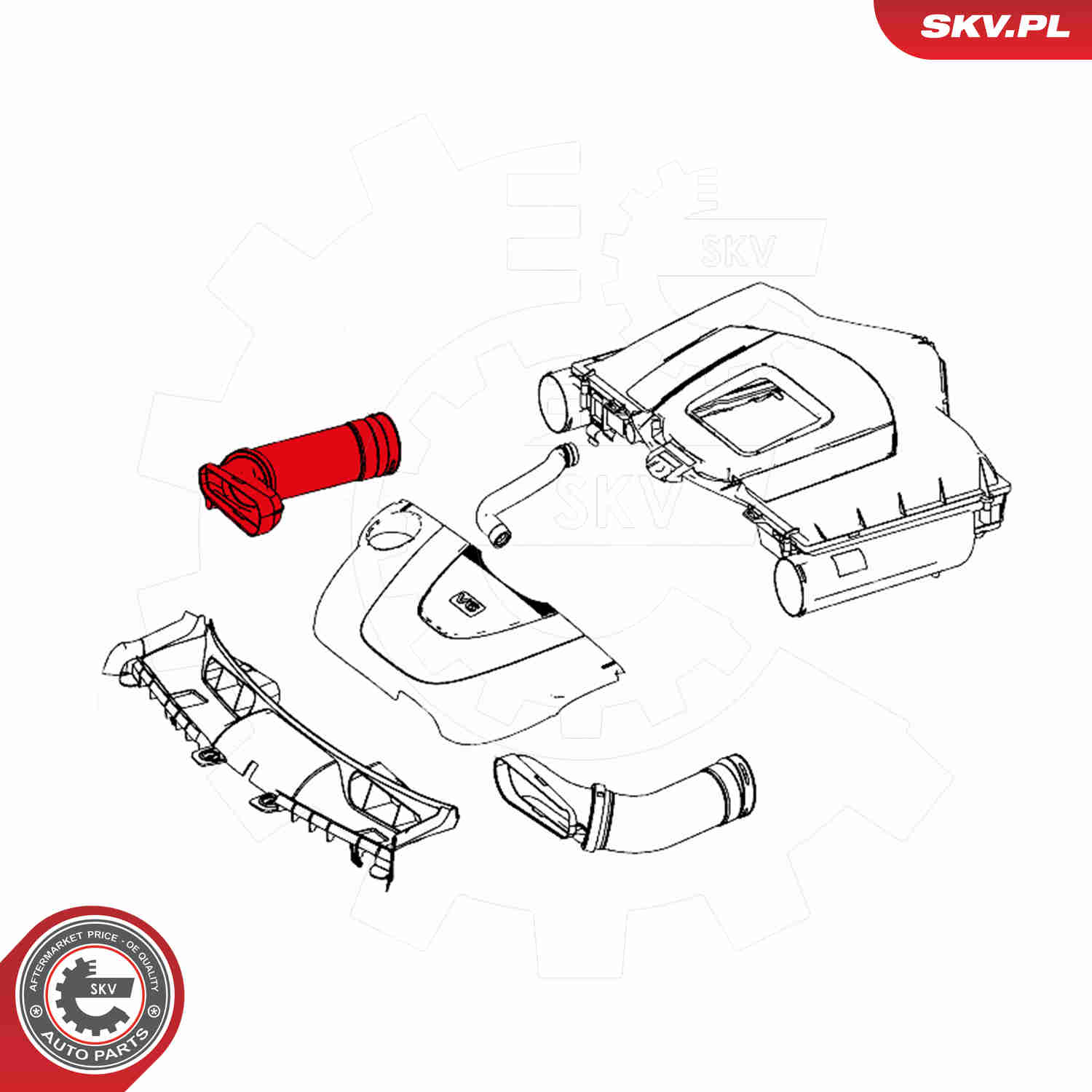 Intake Hose, air filter - 43SKV904 ESEN SKV