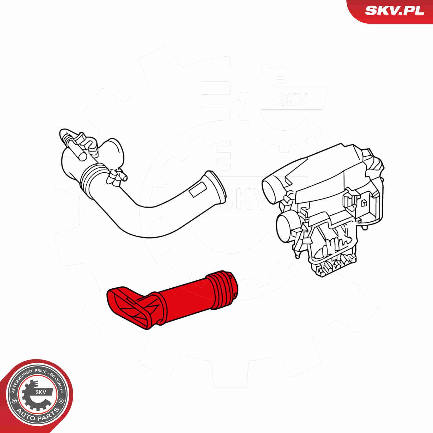 Intake Hose, air filter - 43SKV906 ESEN SKV
