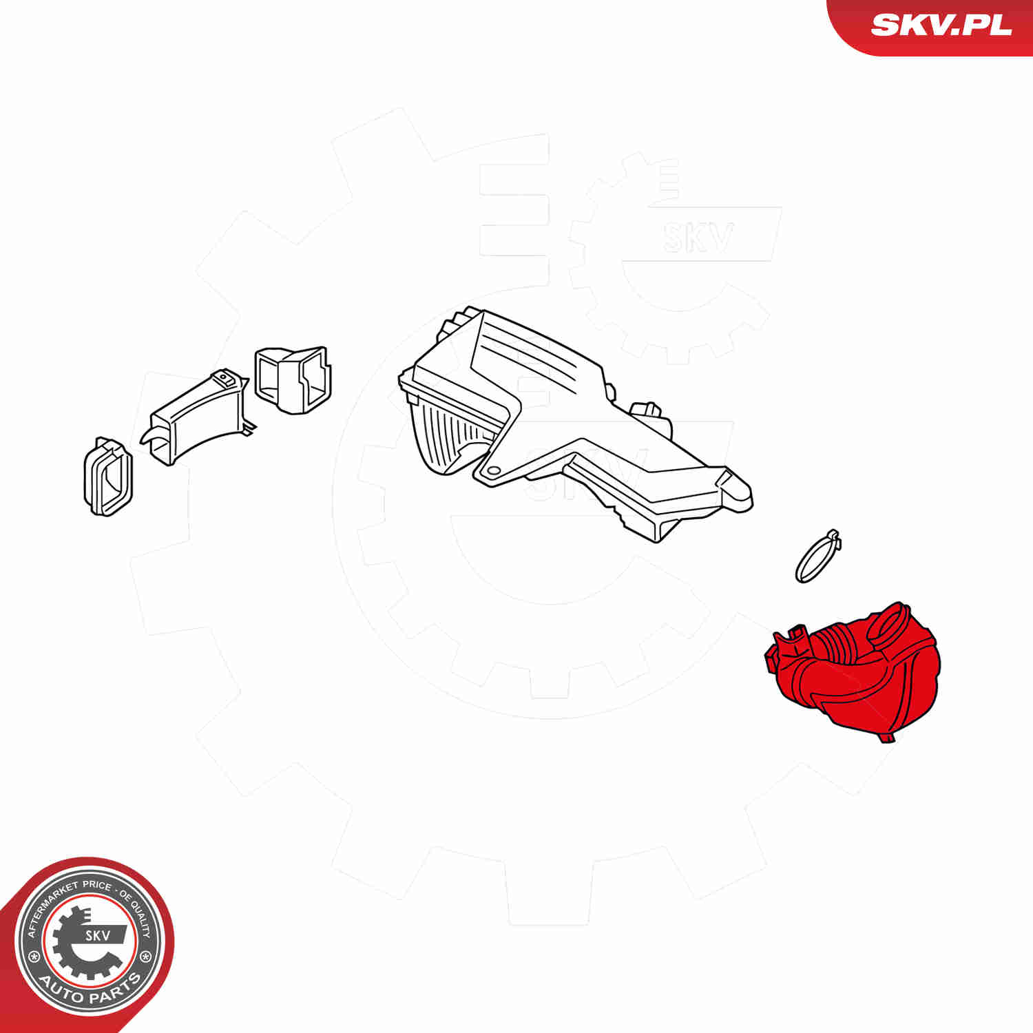 Intake Hose, air filter - 43SKV921 ESEN SKV