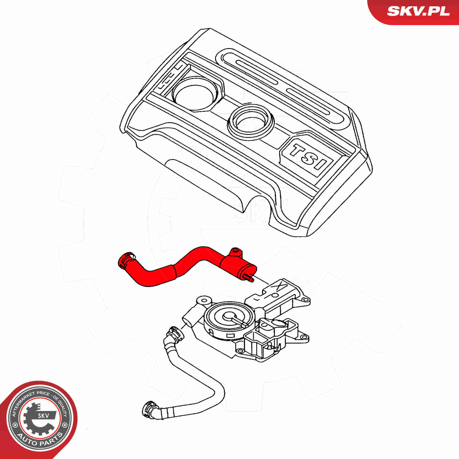 Hose, crankcase breather - 54SKV039 ESEN SKV