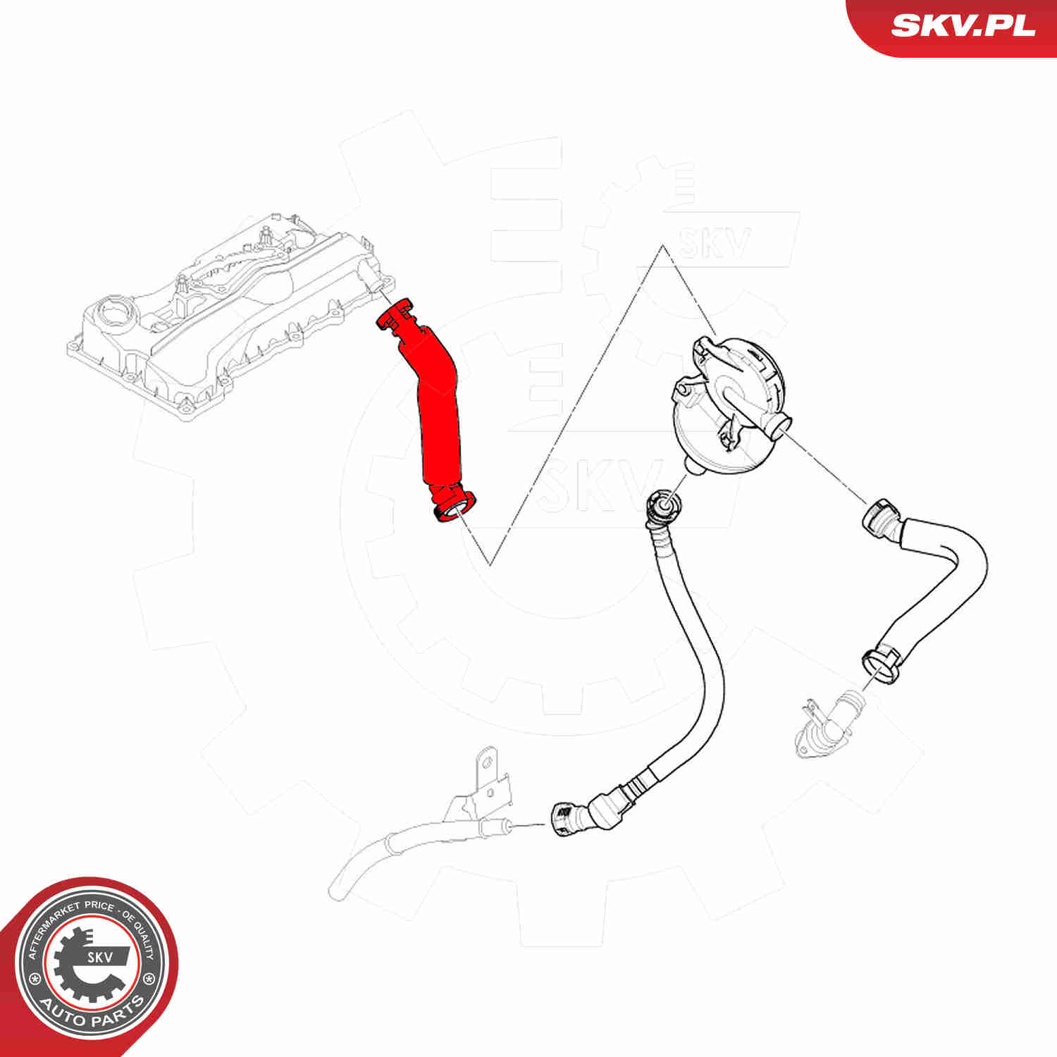 Hose, crankcase breather - 54SKV040 ESEN SKV