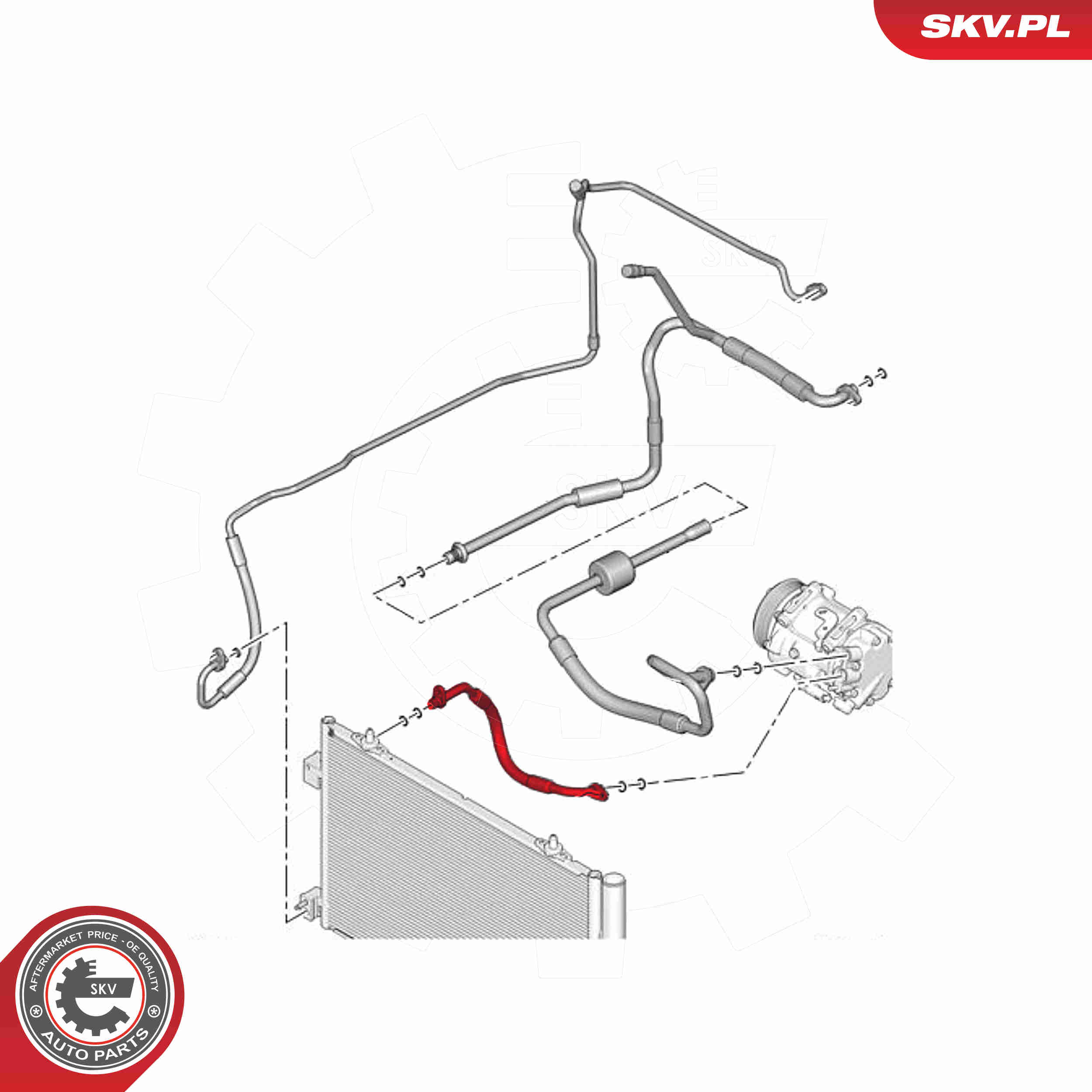 High-/Low Pressure Line, air conditioning - 54SKV600 ESEN SKV