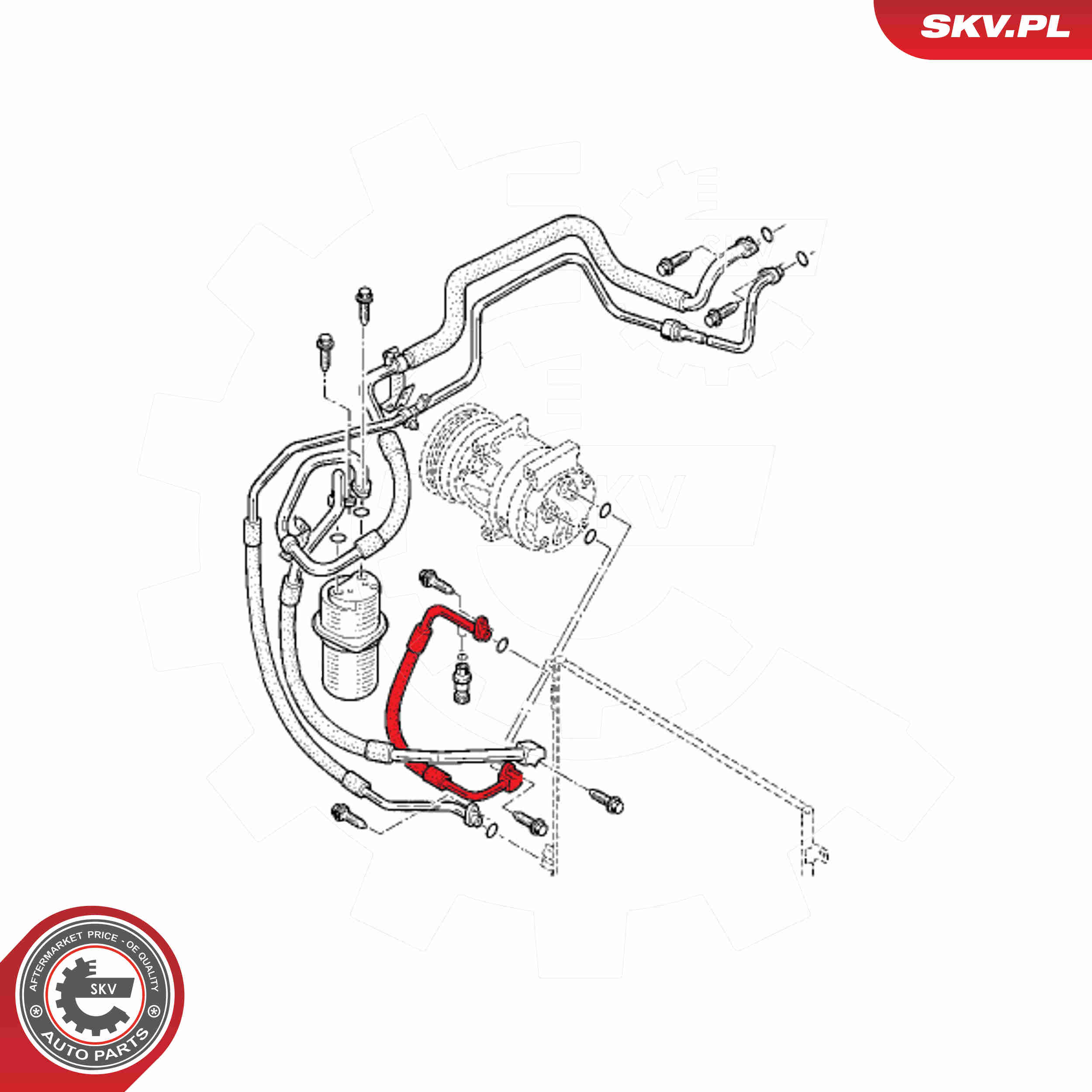 High-/Low Pressure Line, air conditioning - 54SKV673 ESEN SKV