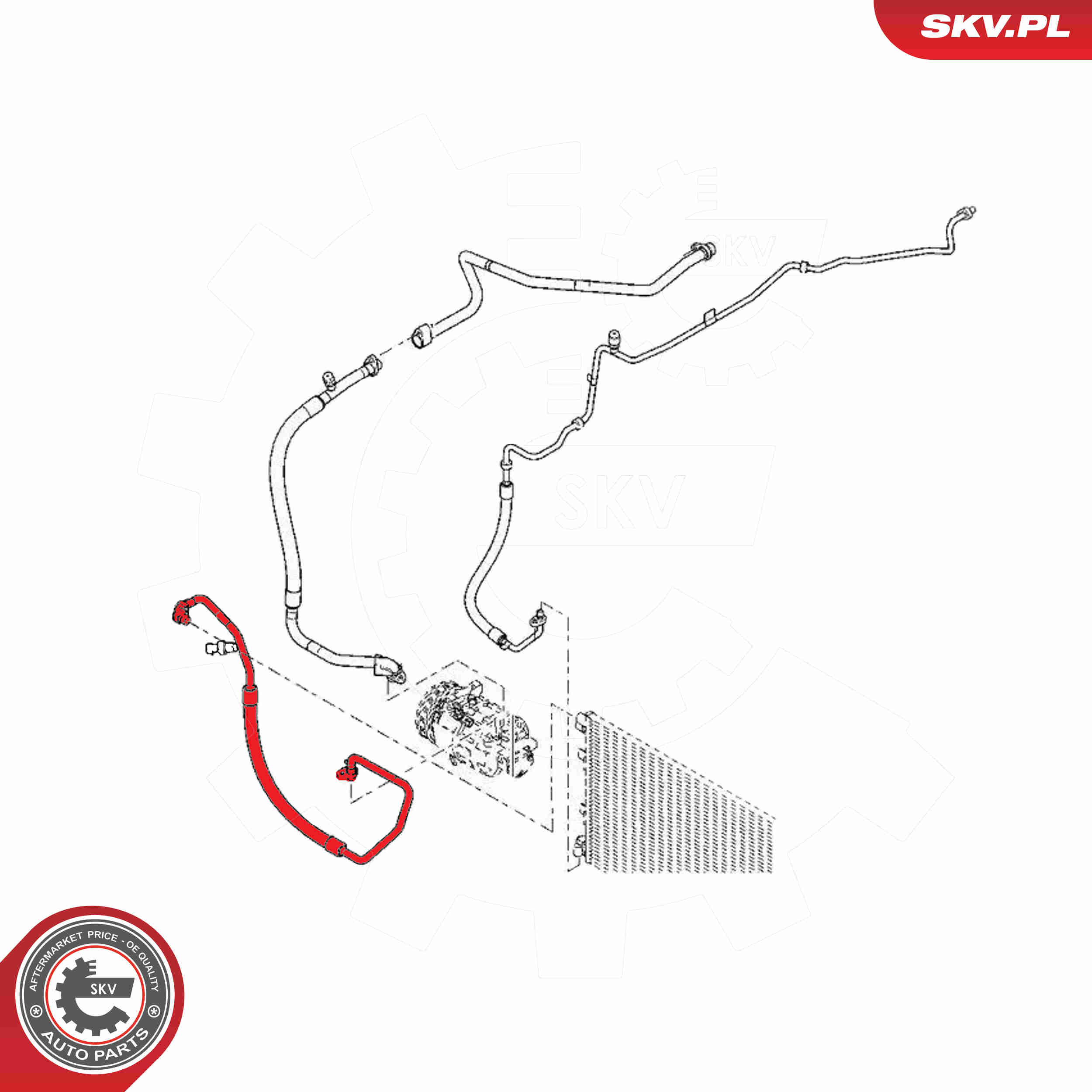 High-/Low Pressure Line, air conditioning - 54SKV694 ESEN SKV
