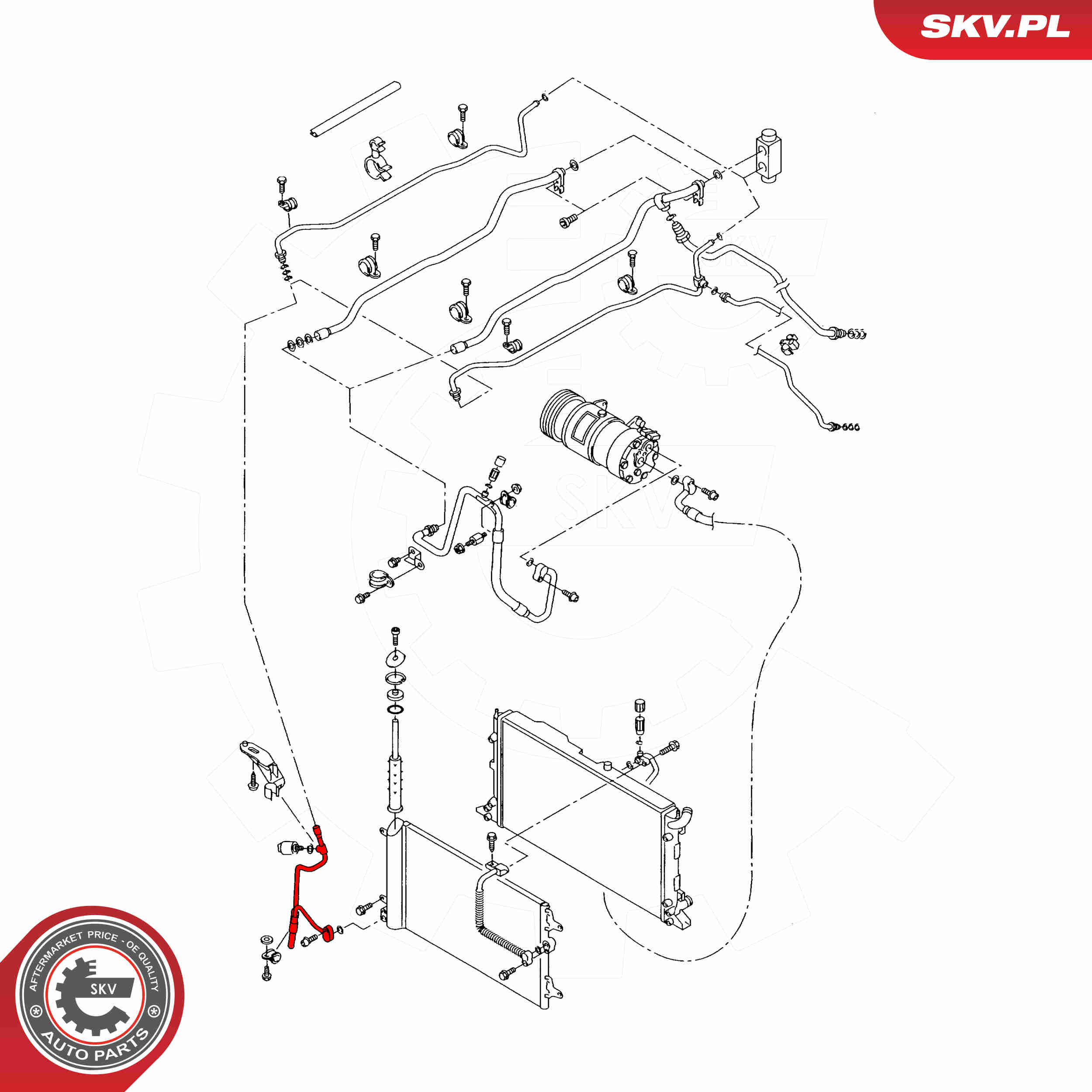 High-/Low Pressure Line, air conditioning - 54SKV728 ESEN SKV
