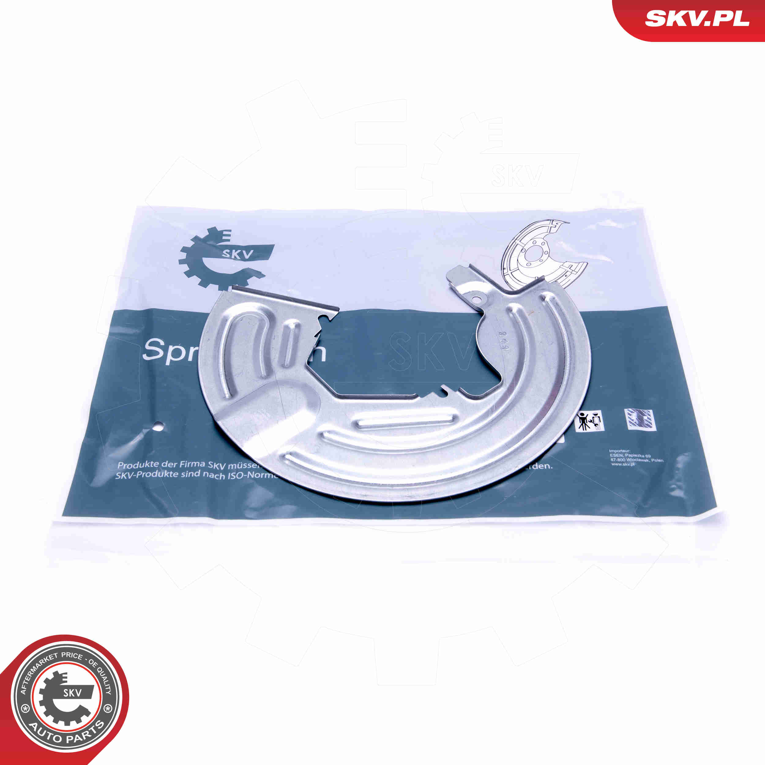 Lamiera paraspruzzi, Disco freno - 57SKV167 ESEN SKV