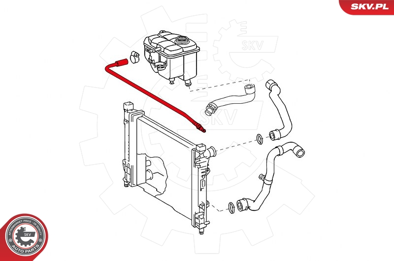 Breather Hose, expansion tank - 96SKV039 ESEN SKV