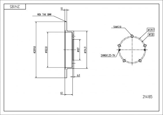 Brake Disc - 214 185 HART