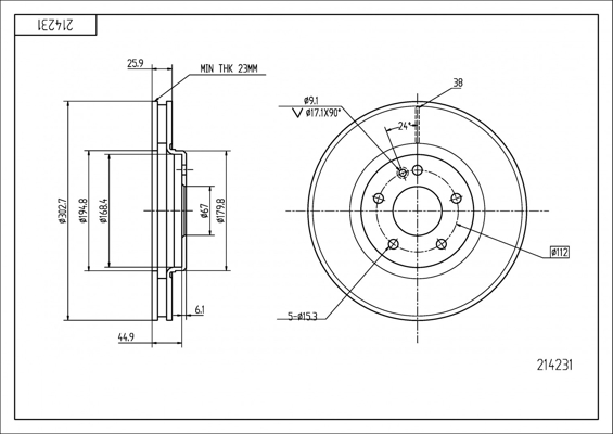 Brake Disc - 214 231 HART