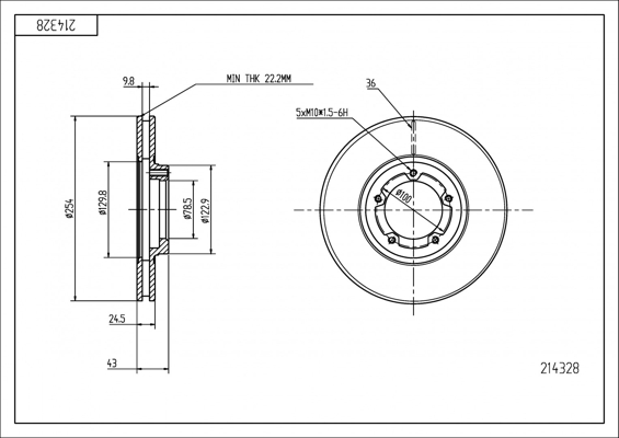 Brake Disc - 214 328 HART