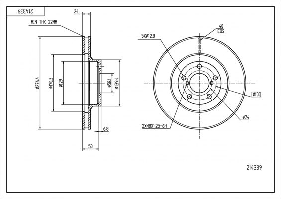Brake Disc - 214 339 HART