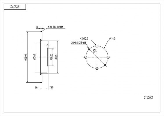 Brake Disc - 215 572 HART