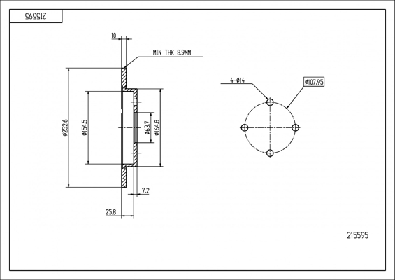 Brake Disc - 215 595 HART