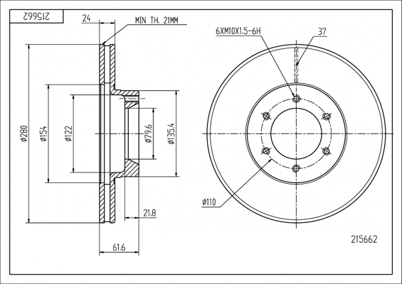 Brake Disc - 215 662 HART