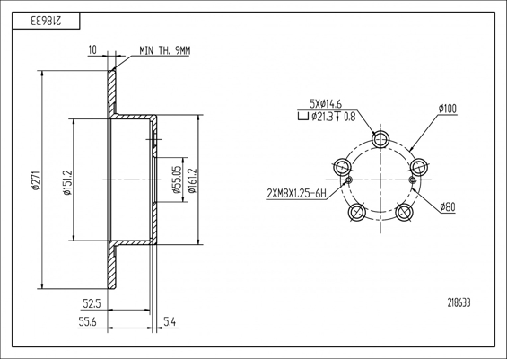 Brake Disc - 218 633 HART
