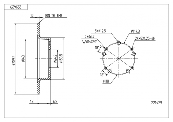 Brake Disc - 221 429 HART