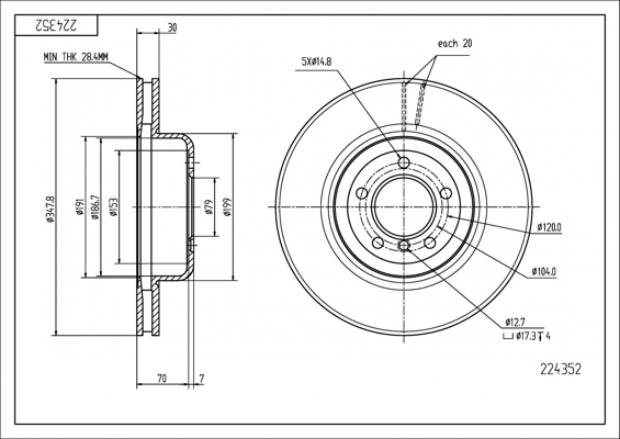 Brake Disc - 224 352 HART