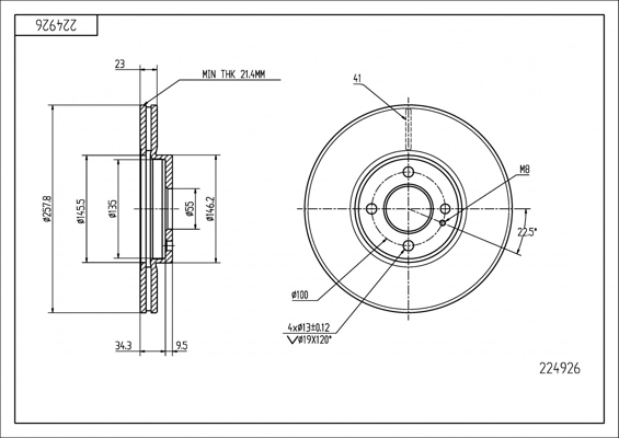 Brake Disc - 224 926 HART