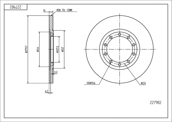 Brake Disc - 227 982 HART