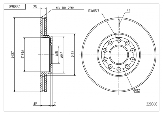 Brake Disc - 228 868 HART