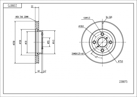 Brake Disc - 228 875 HART