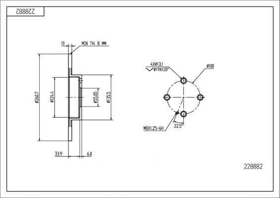 Brake Disc - 228 882 HART