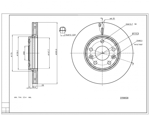 Brake Disc - 229 058 HART