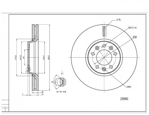 Brake Disc - 230 992 HART